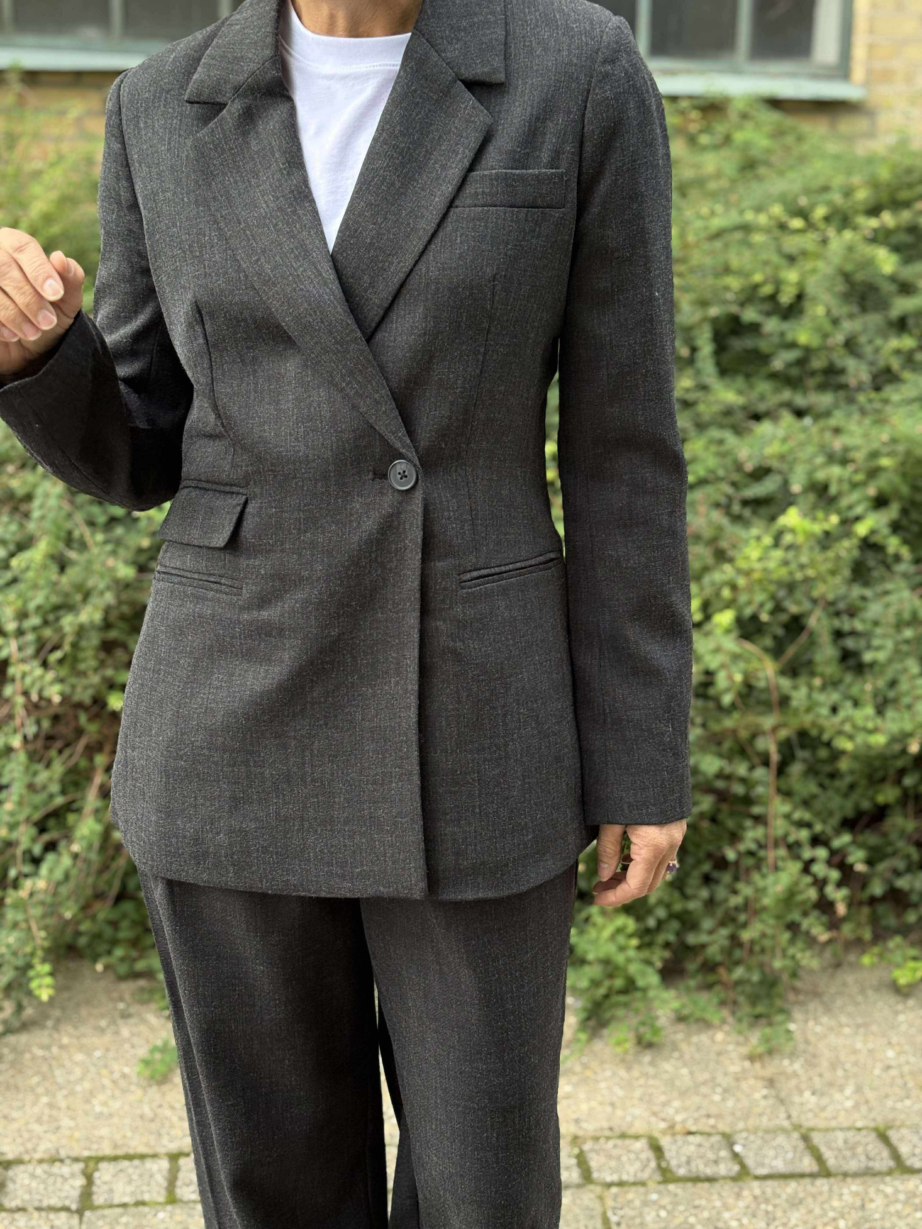 VMBESTIE Blazer - Dark Grey Melange